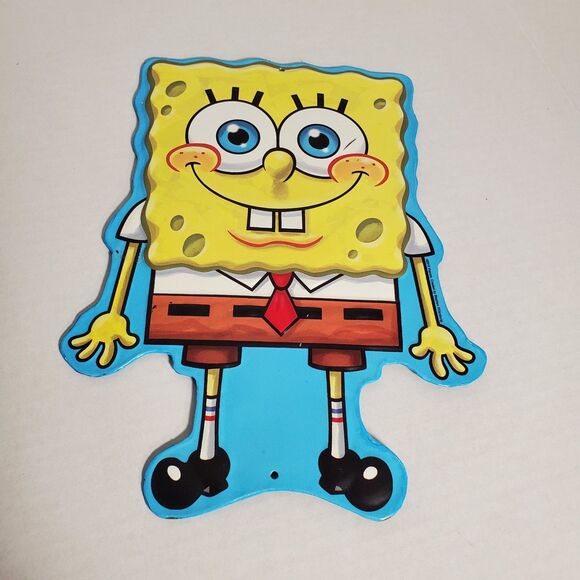 SpongeBob SquarePants Metal Tin Sign Wall Decor Nickelodeon Vintage Style Plaque - Picture 2 of 12